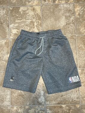 NBA Dark Gray Heather Athletic Shorts with Logo